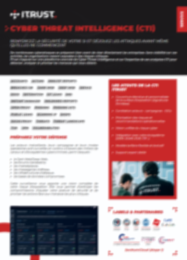 Fiche produit CTI ITrust