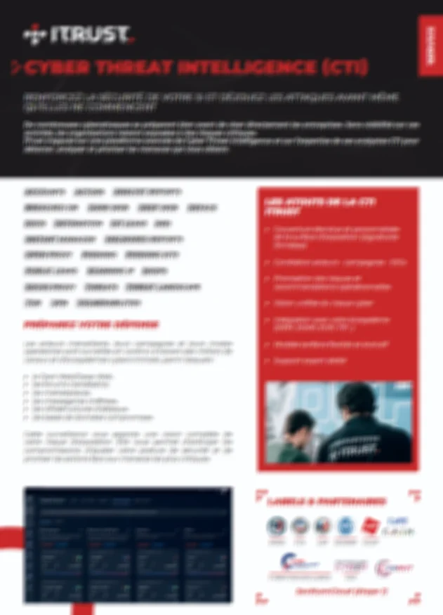 Fiche produit CTI ITrust Fiche produit CTI ITrust